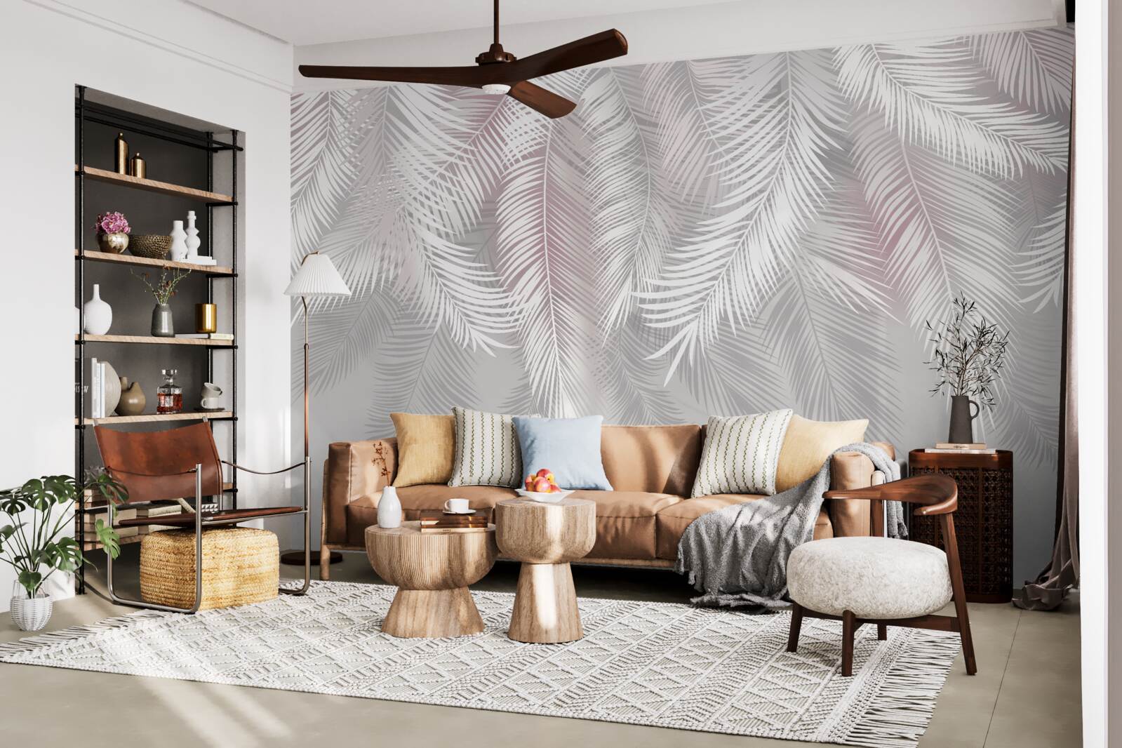 Fototapeta svetlé listy na matnom pozadí