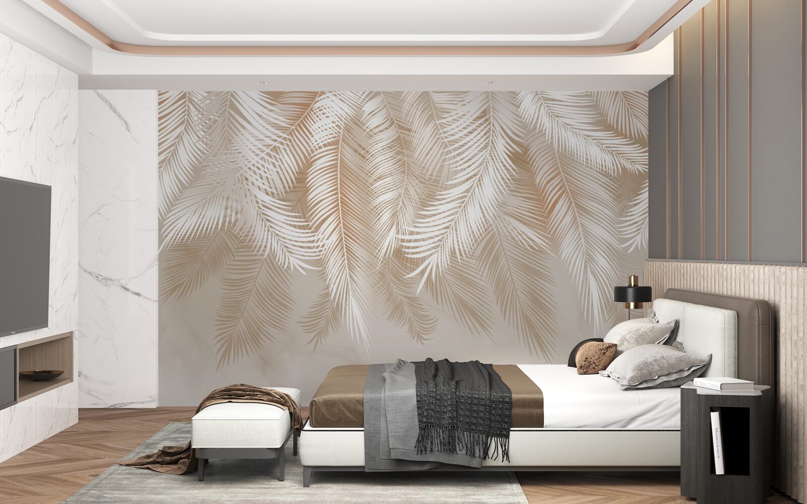 Fototapeta palmové listy trópov