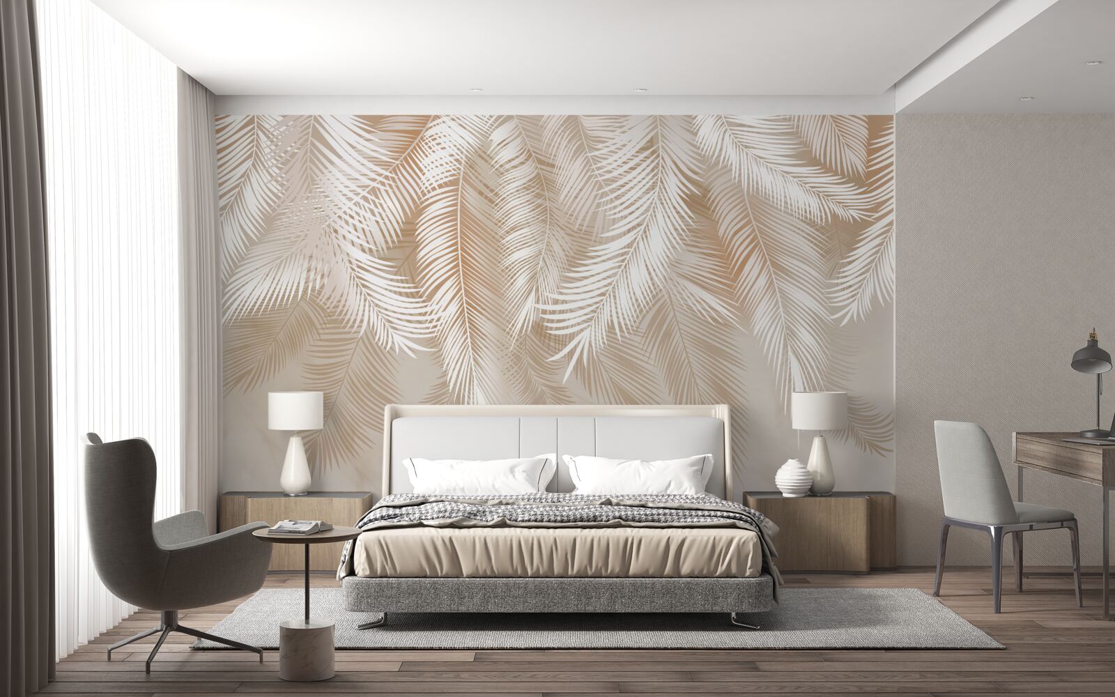 Fototapeta palmové listy trópov