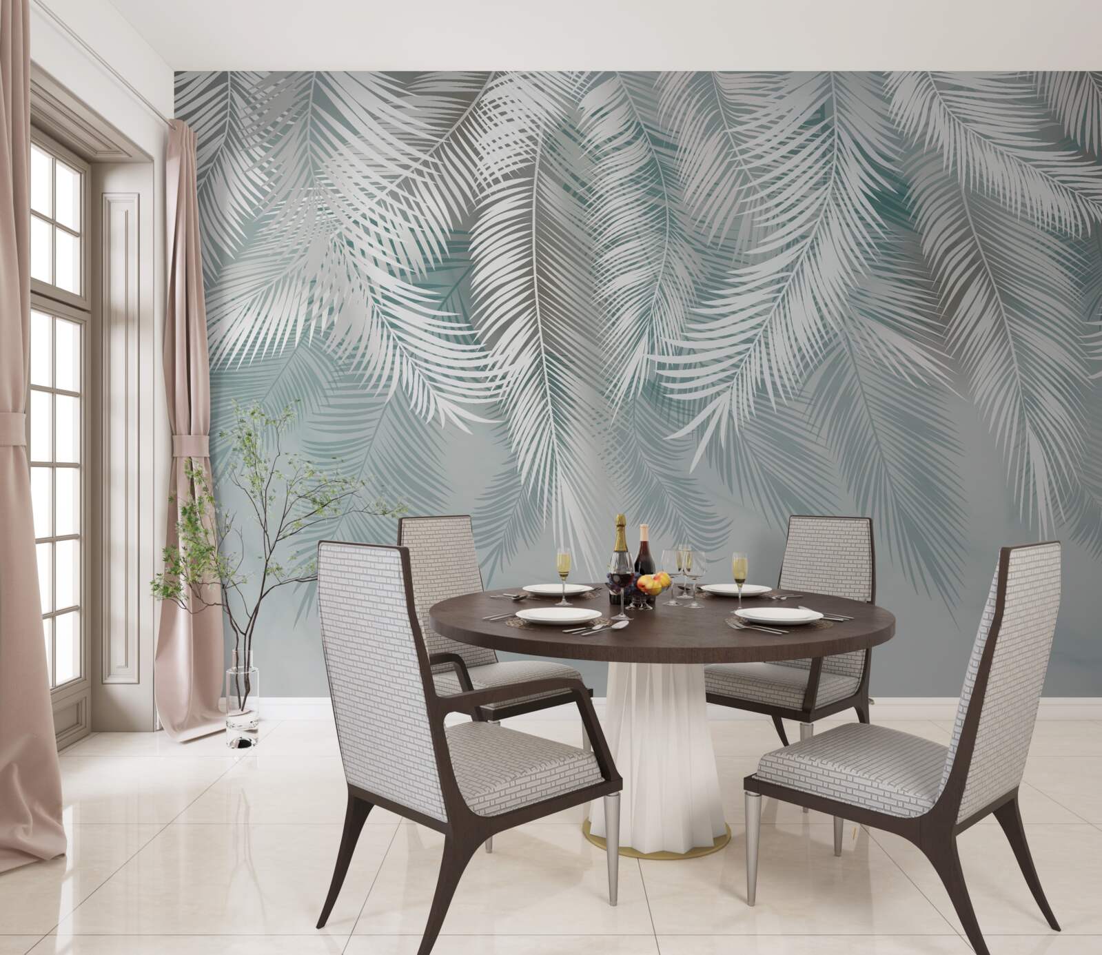 Fototapeta palmové listy pripomínajú perie