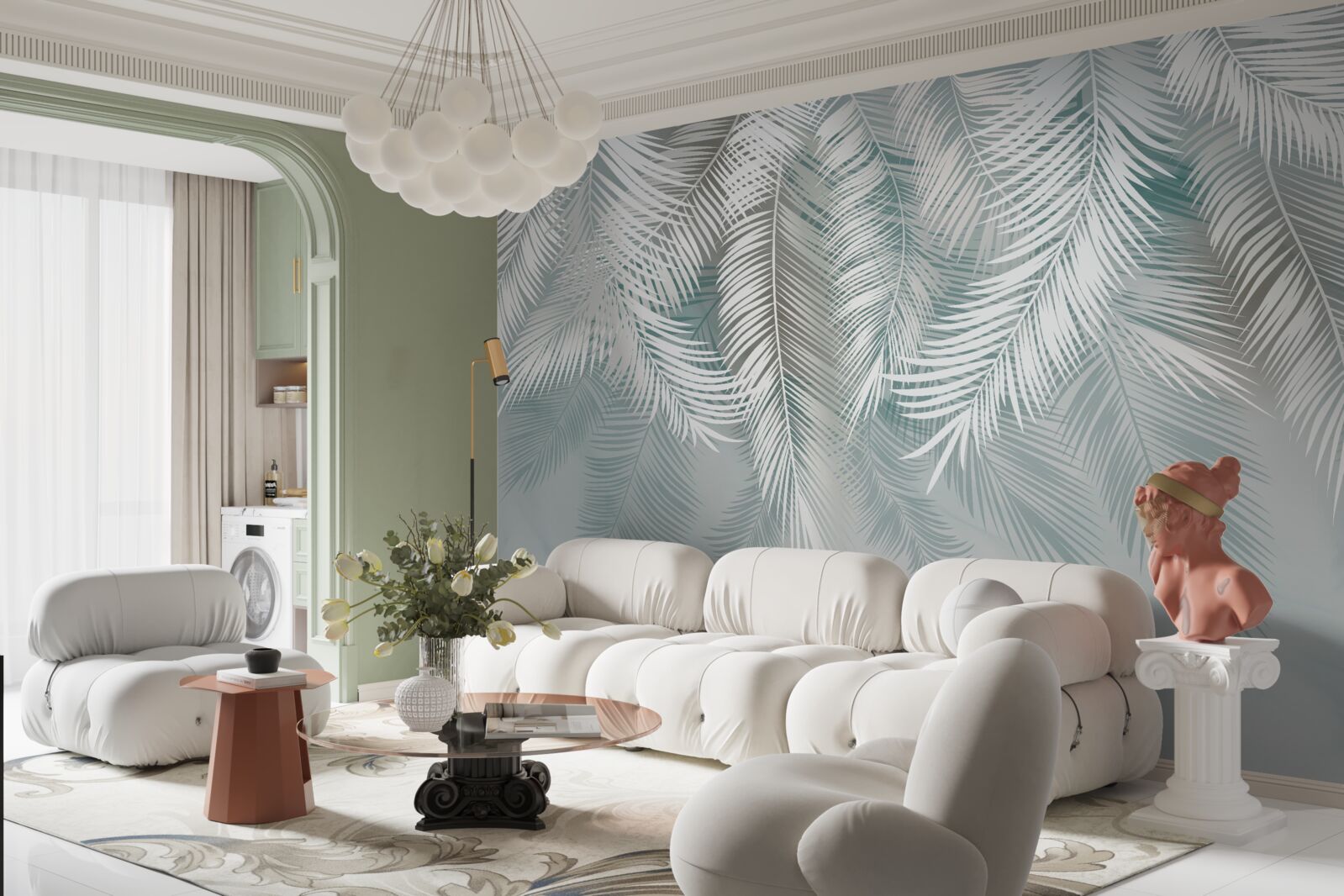 Fototapeta palmové listy pripomínajú perie