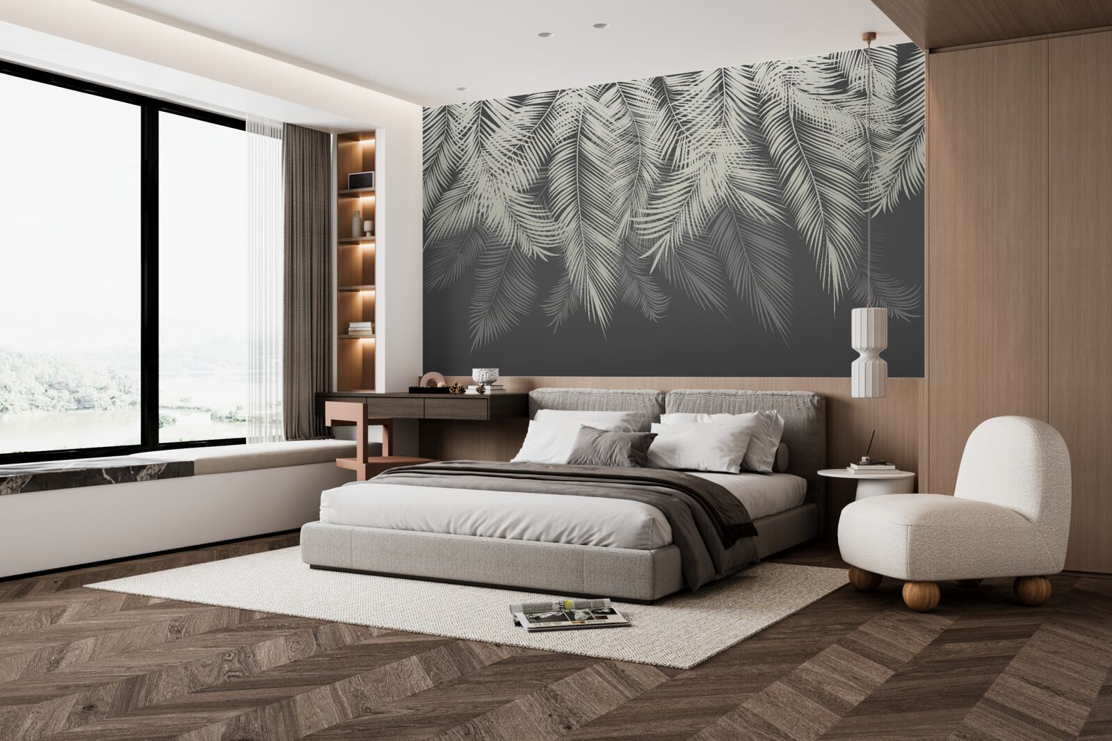 Fototapeta papraď odchádza v tme noci