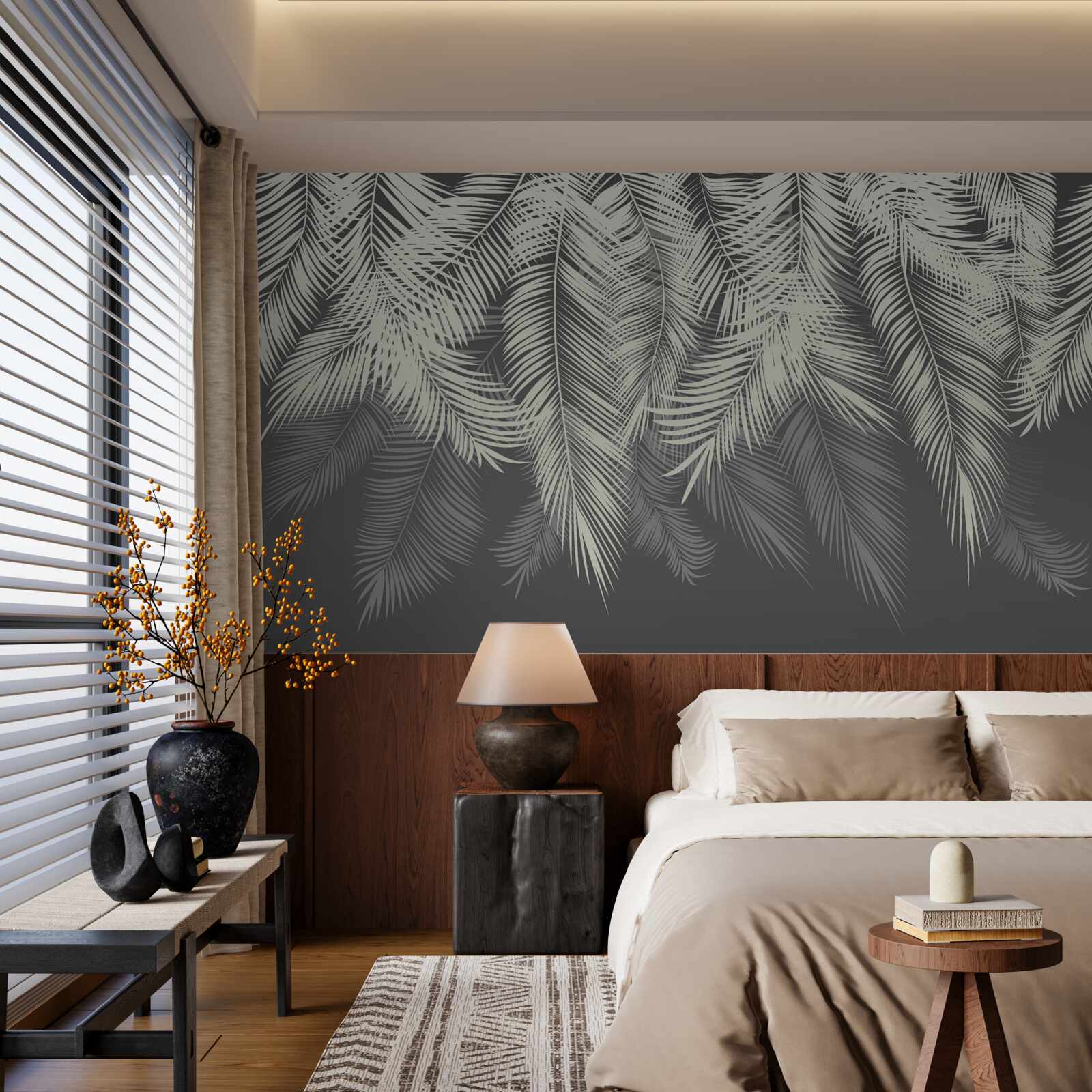 Fototapeta papraď odchádza v tme noci