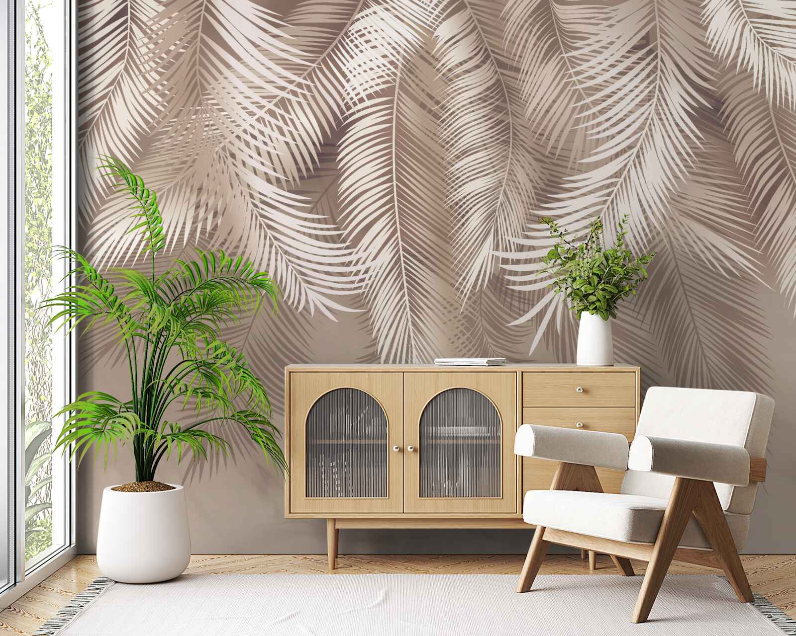 Fototapeta veľké palmové listy