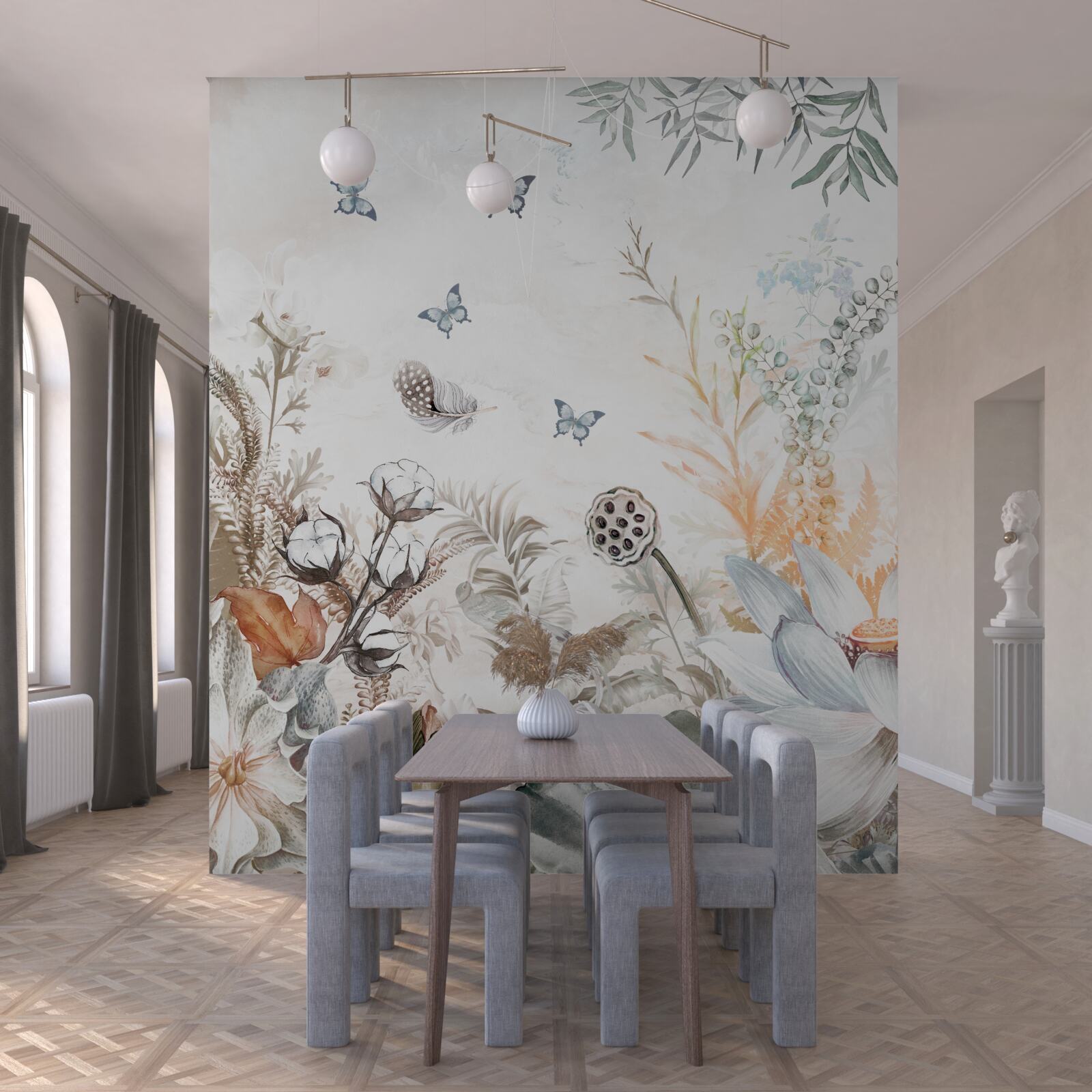 Fototapeta kvitnú motýle a tropické lesy