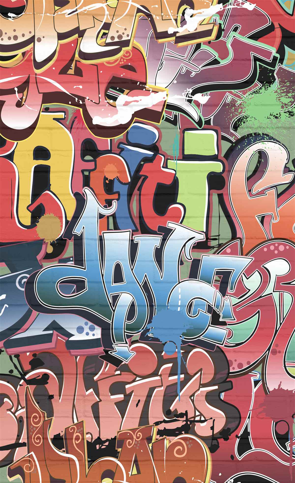 Fototapeta výbušný street art text