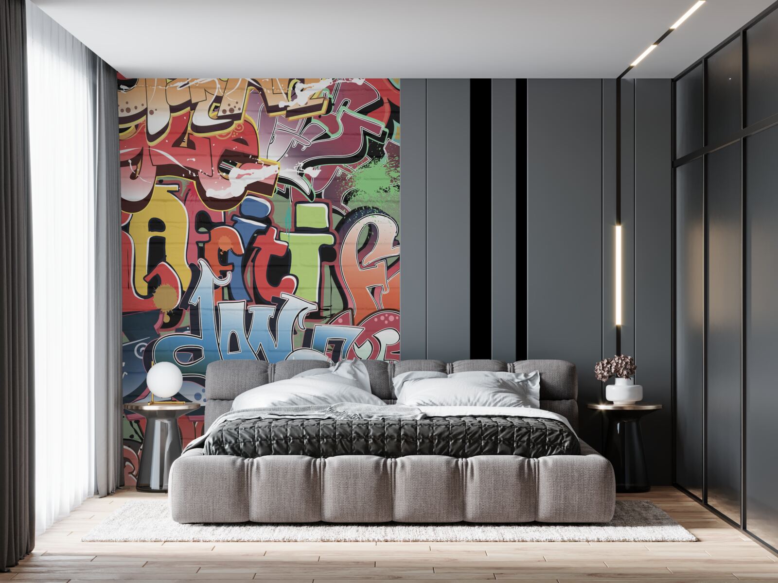 Fototapeta výbušný street art text