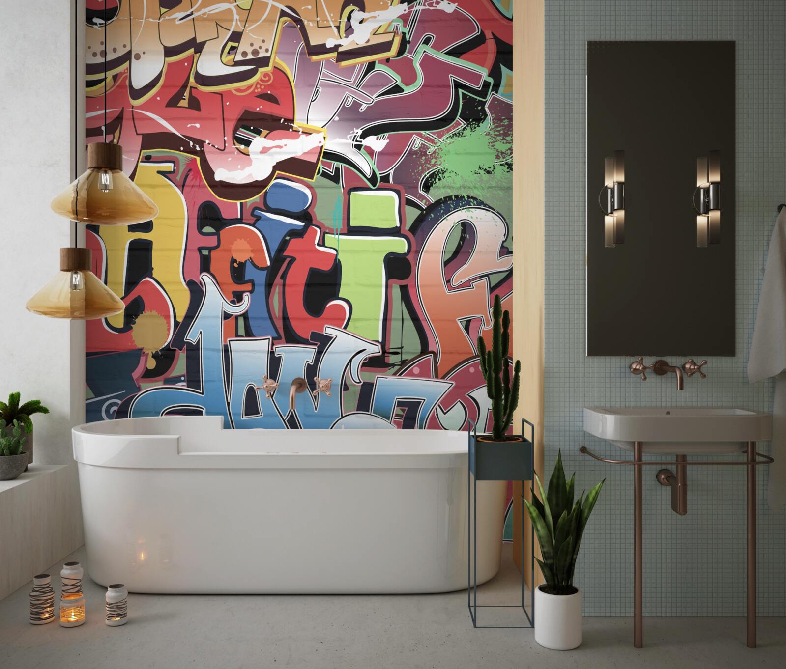 Fototapeta výbušný street art text