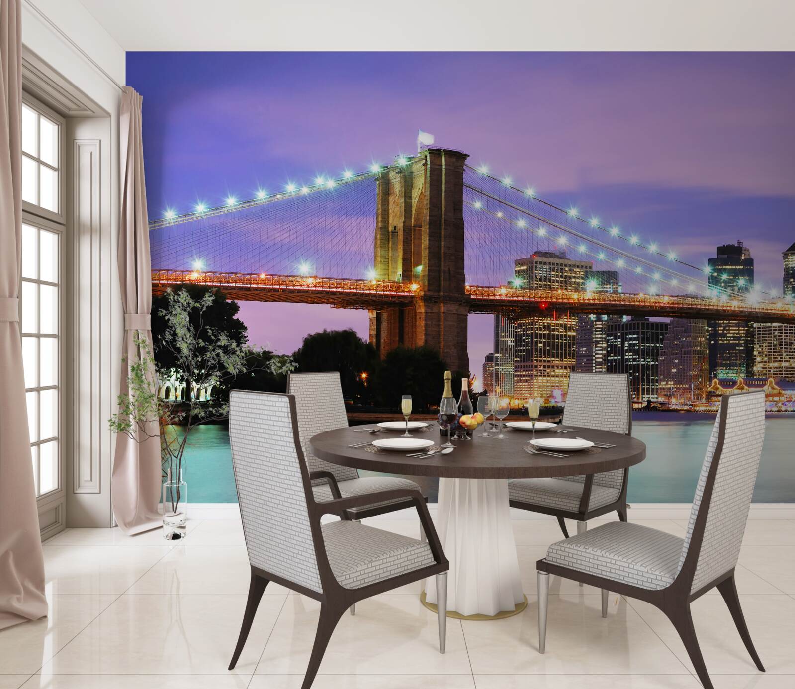 Fototapeta pohľad na nočný manhattan