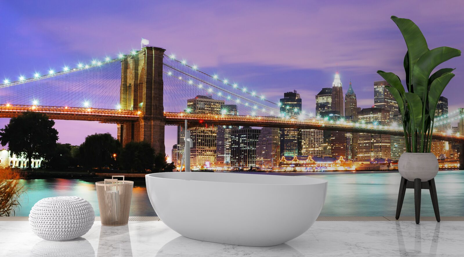 Fototapeta pohľad na nočný manhattan