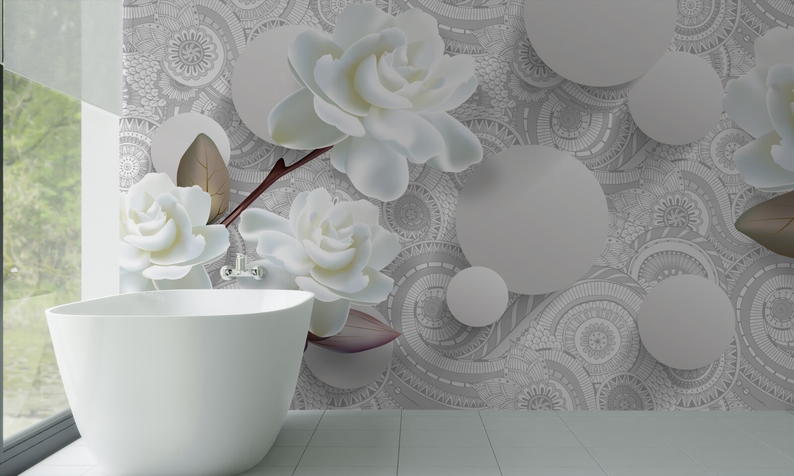 Fototapeta krása bielych pukov sa odráža vo vode