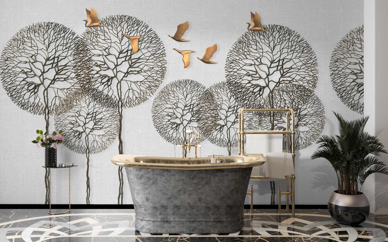 Fototapeta motýle a púpavy