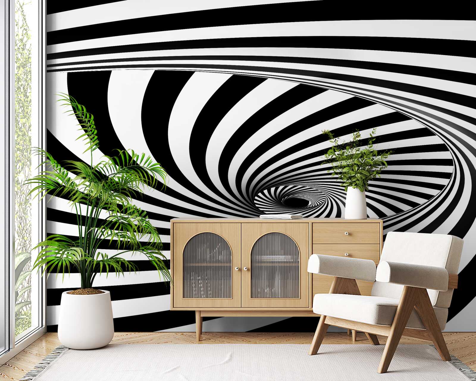 Fototapeta vír absorbuje pásiky bielej a čiernej farby