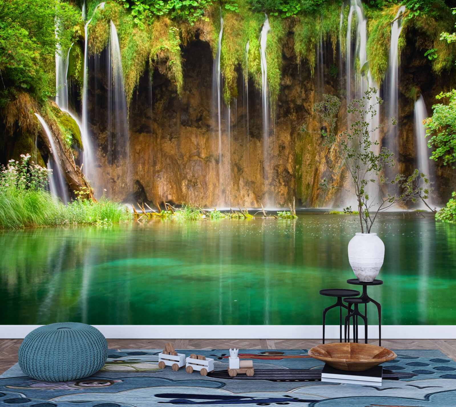 Fototapeta krásny vodopád v horách