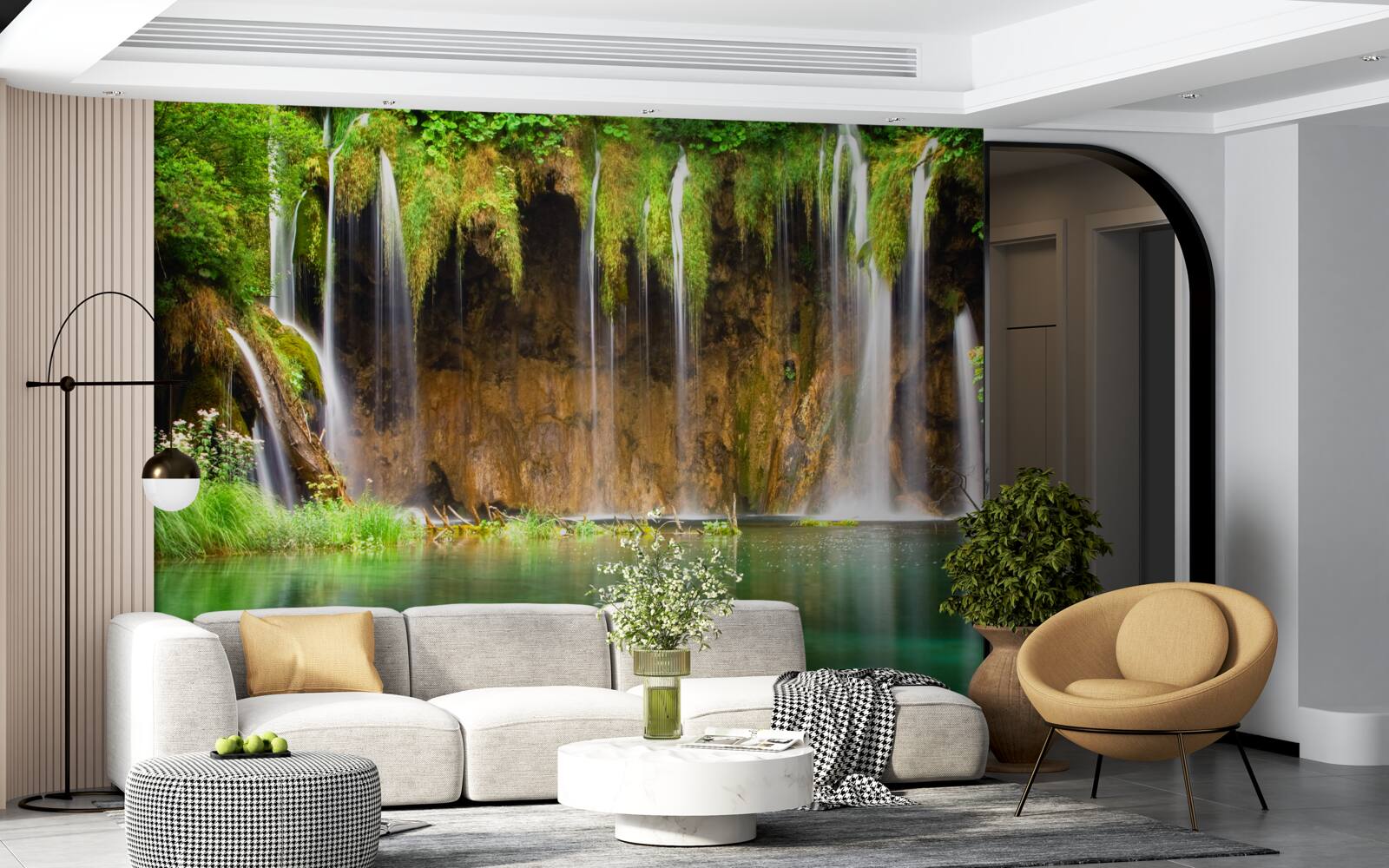 Fototapeta krásny vodopád v horách