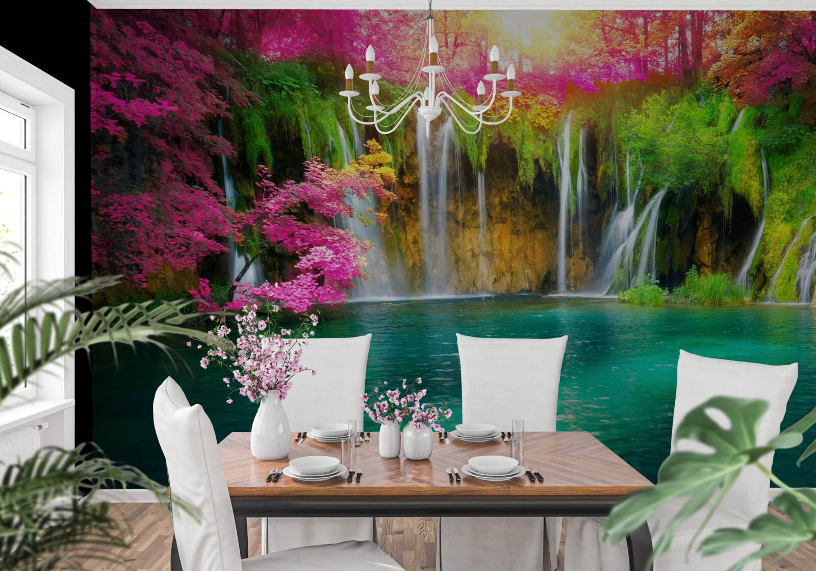 Fototapeta vodopád má čistú vodu a vyzerá ako kúsok raja