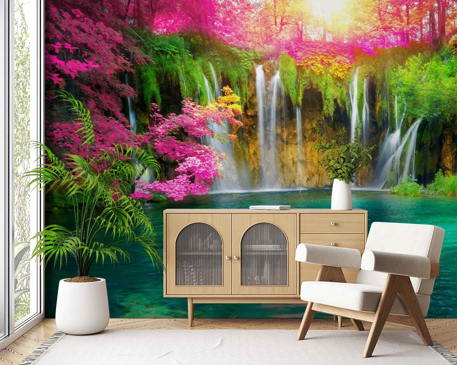 Fototapeta vodopád má čistú vodu a vyzerá ako kúsok raja