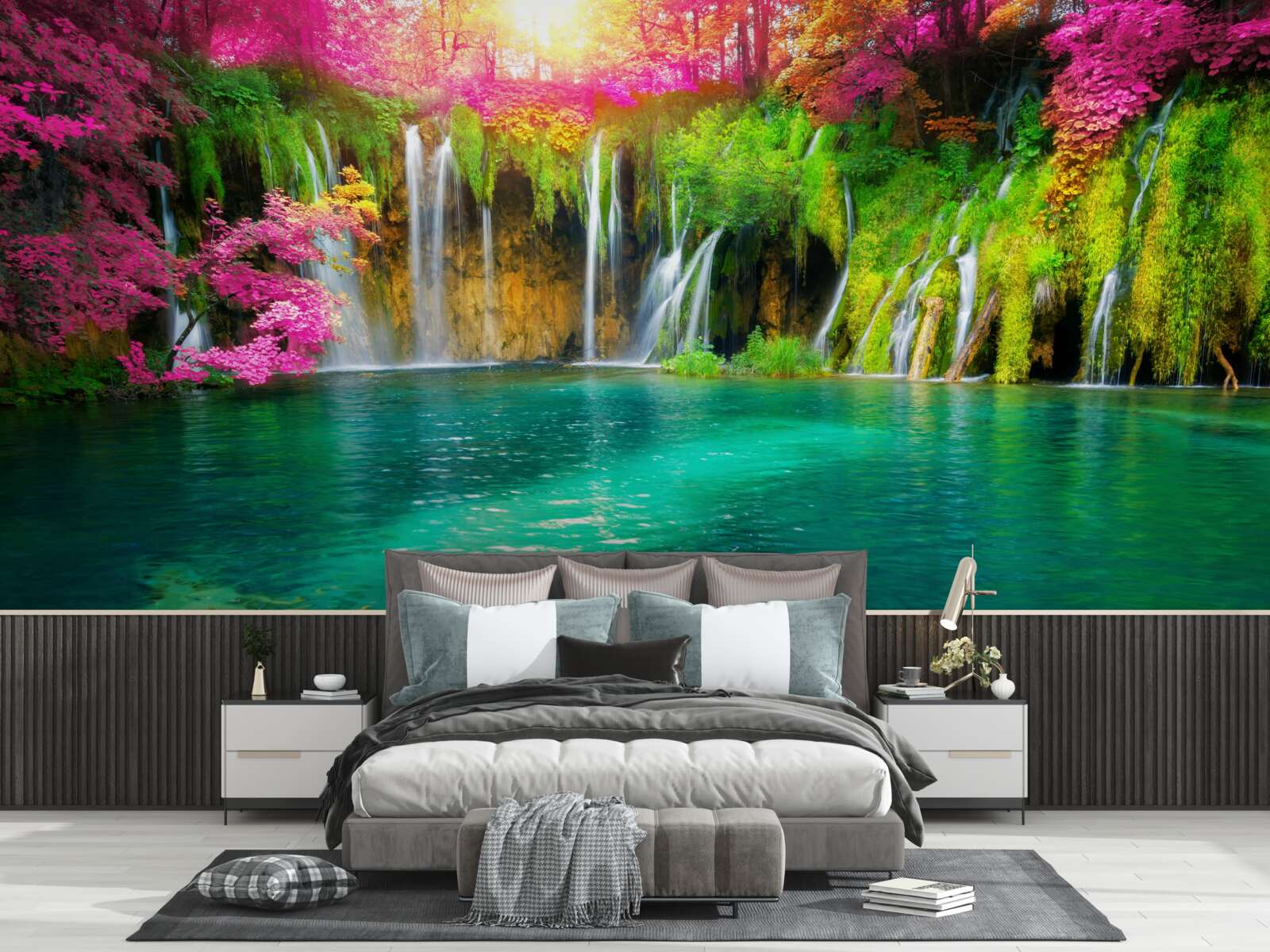 Fototapeta vodopád má čistú vodu a vyzerá ako kúsok raja