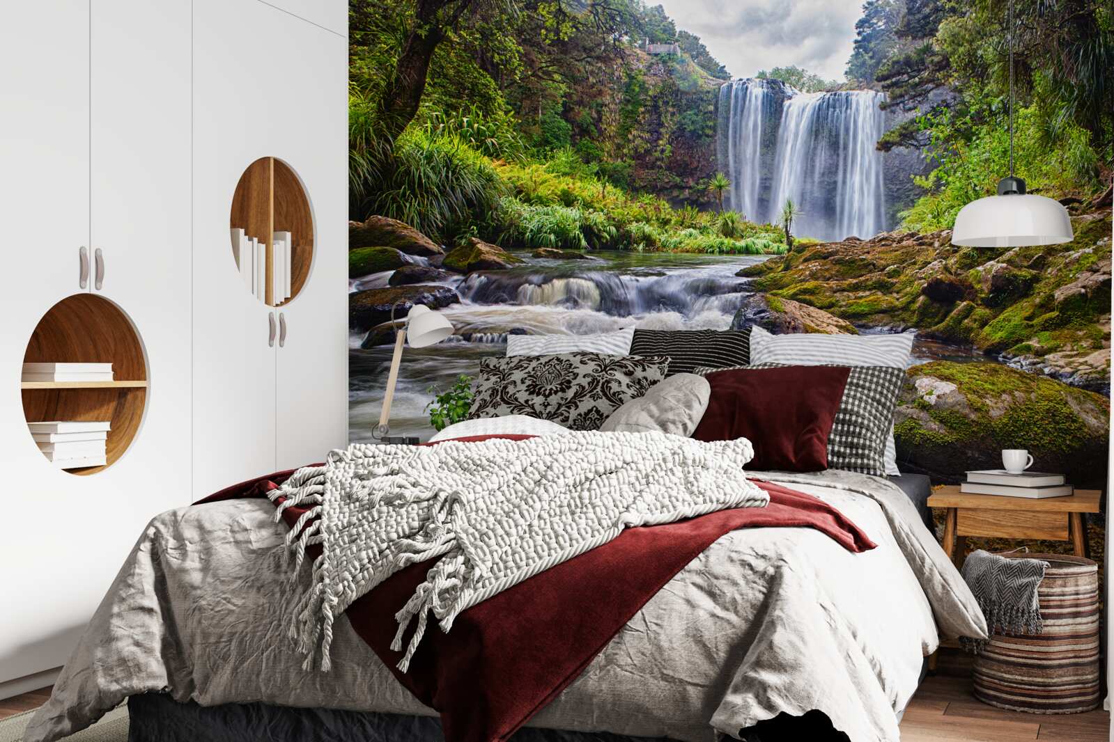 Fototapeta hlasný zvuk vodopádu padajúceho z vrcholu hory