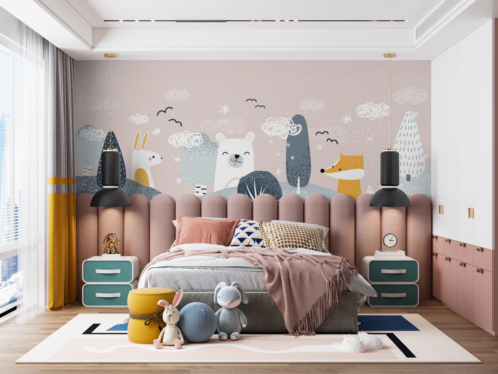 Fototapeta zvieratá zobrazené v lese