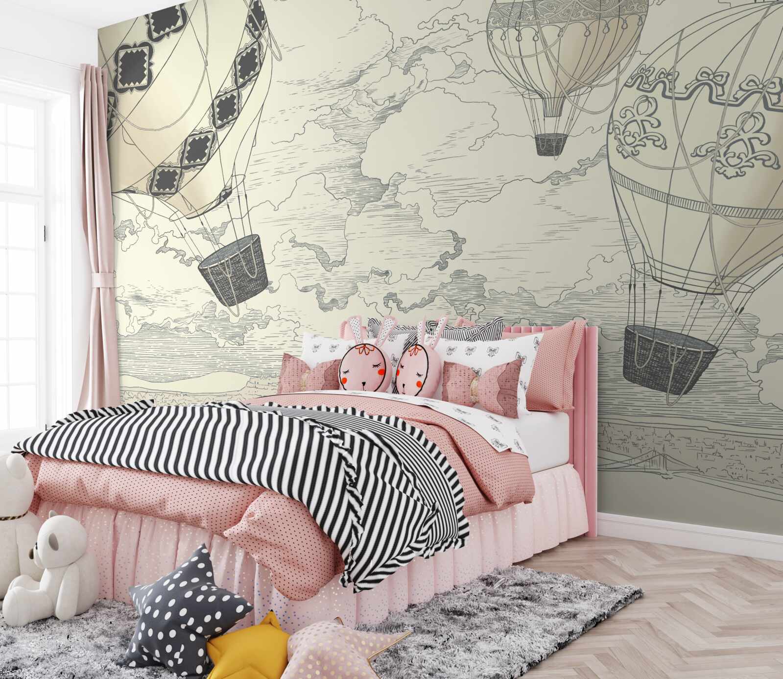 Fototapeta balóny plávajú na oblohe