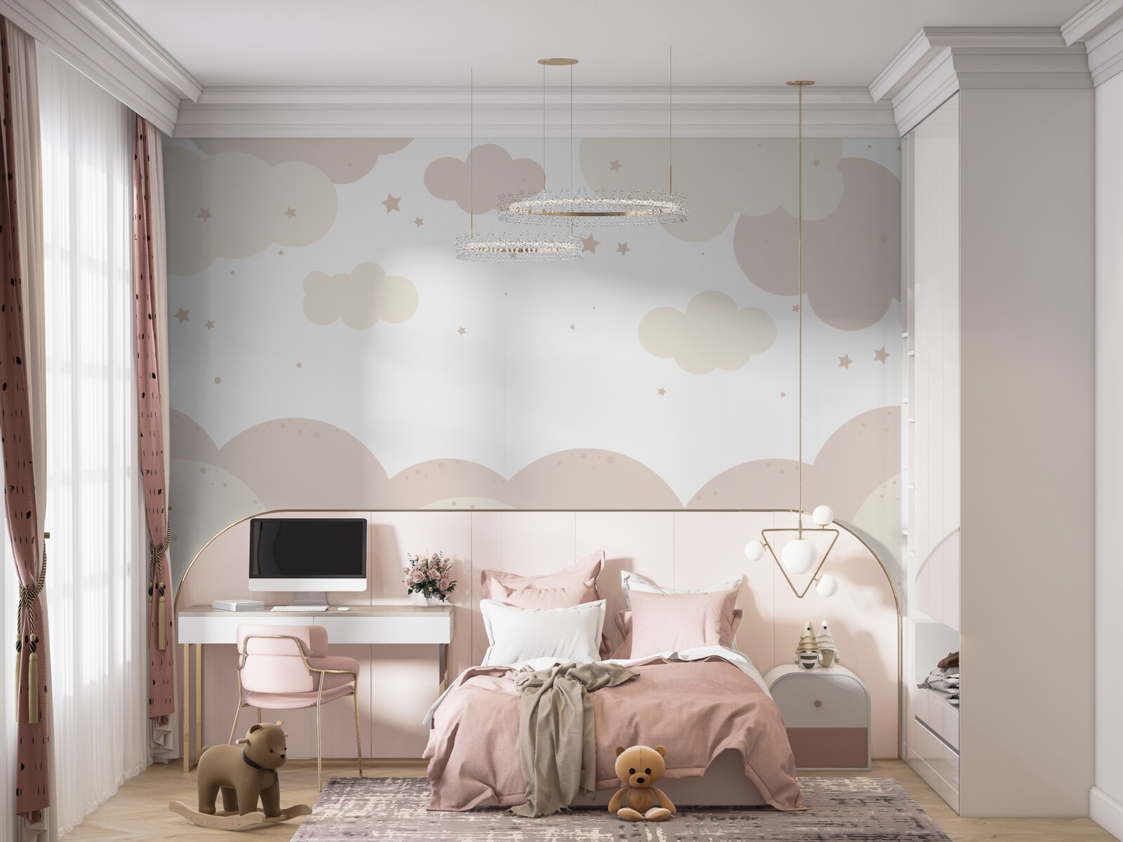 Fototapeta svetlé farebné oblaky