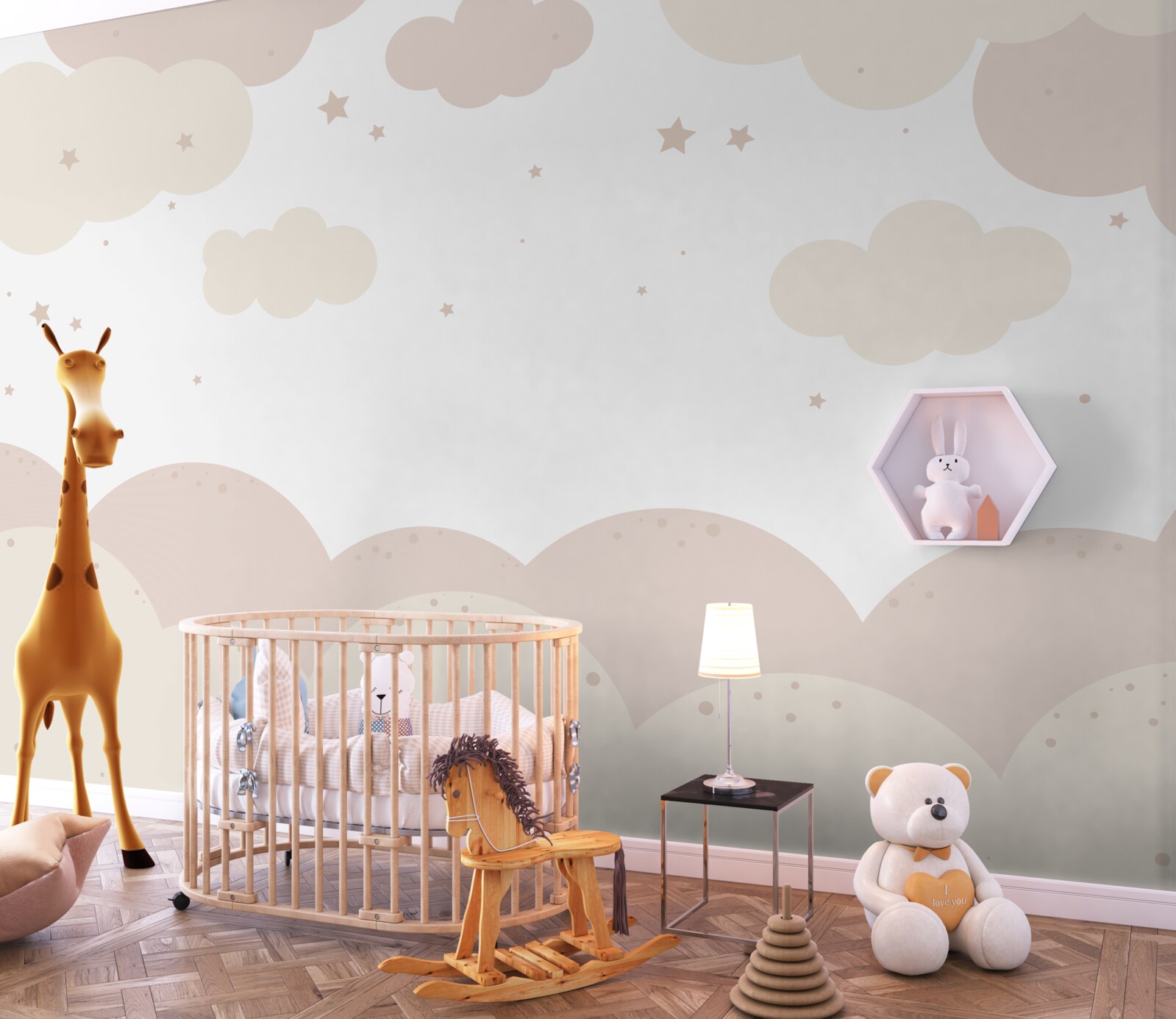 Fototapeta svetlé farebné oblaky