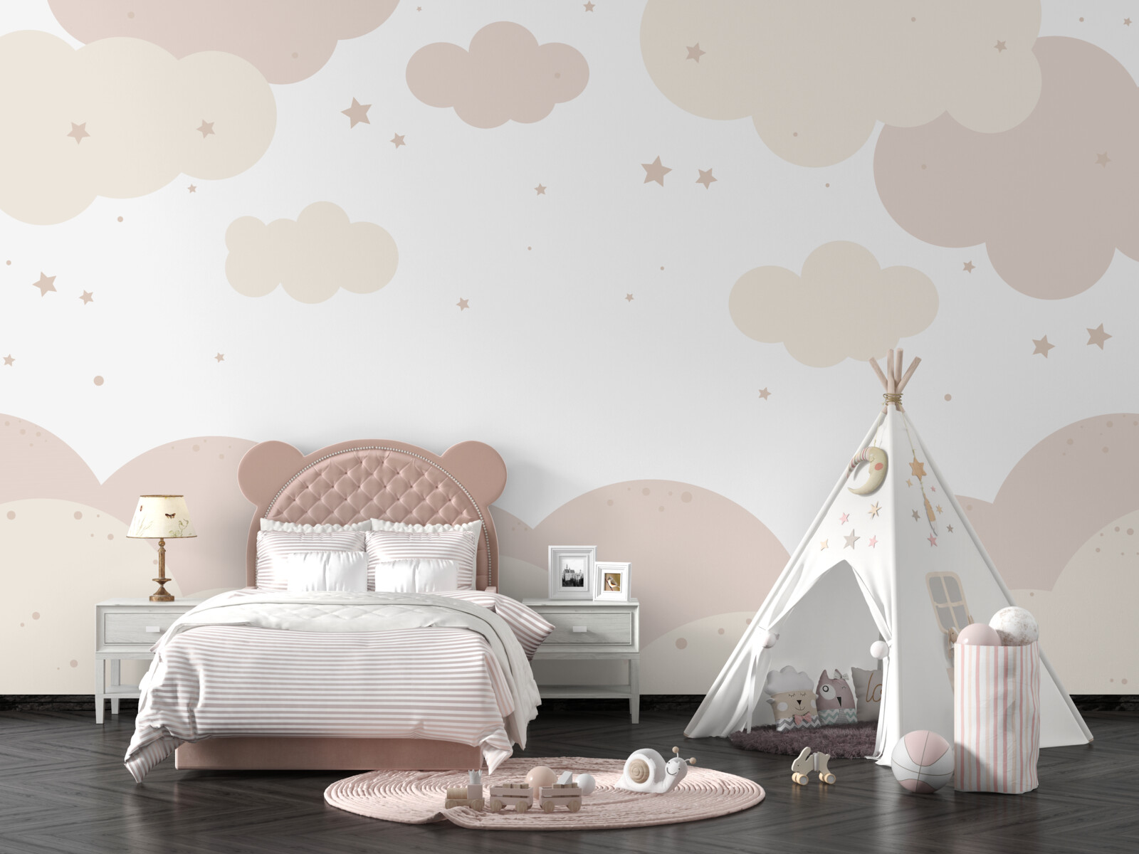 Fototapeta svetlé farebné oblaky