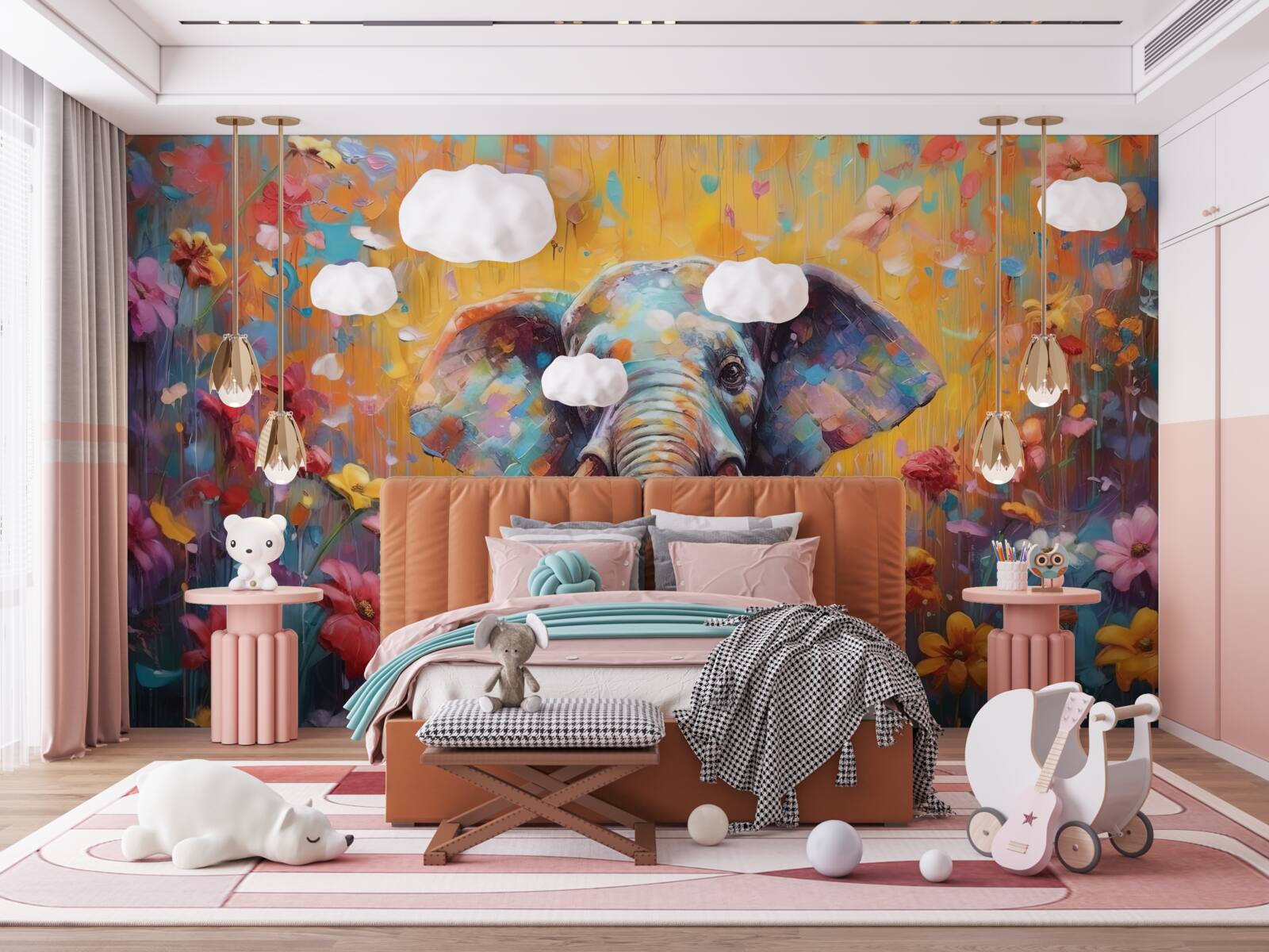 Fototapeta farebný slon