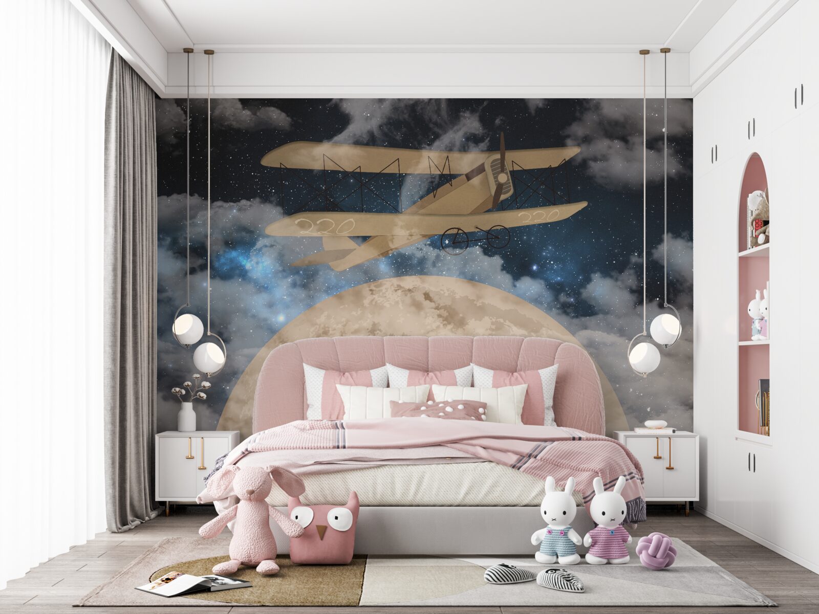 Fototapeta lietadlo s vrtuľovým motorom vo vzduchu