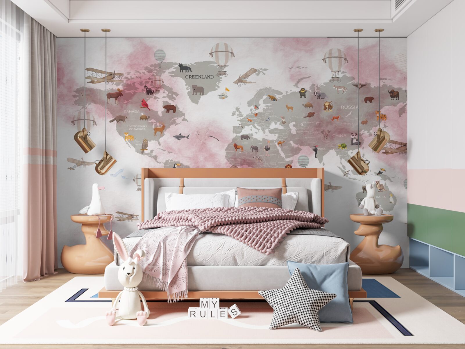 Fototapeta podrobná mapa sveta