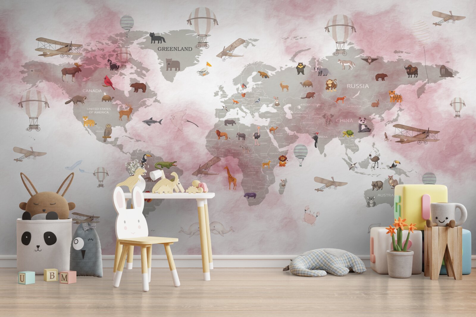 Fototapeta podrobná mapa sveta