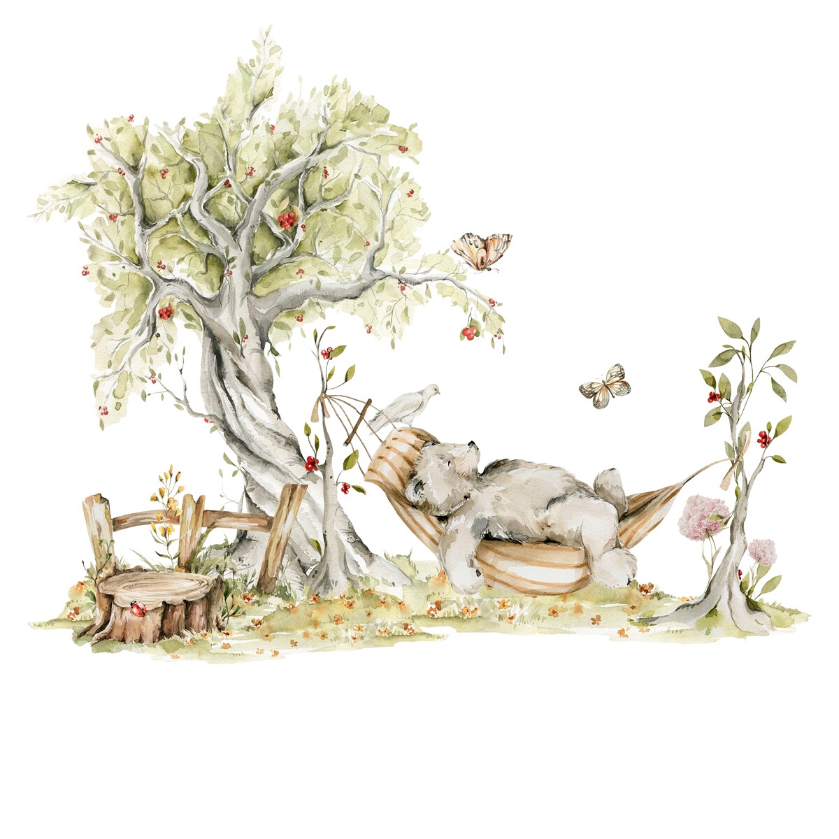 Fototapeta medveď relaxuje na hojdacej sieti