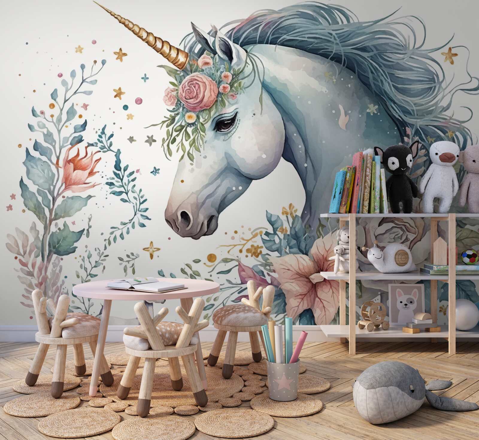 Fototapeta kvetinový jednorožec