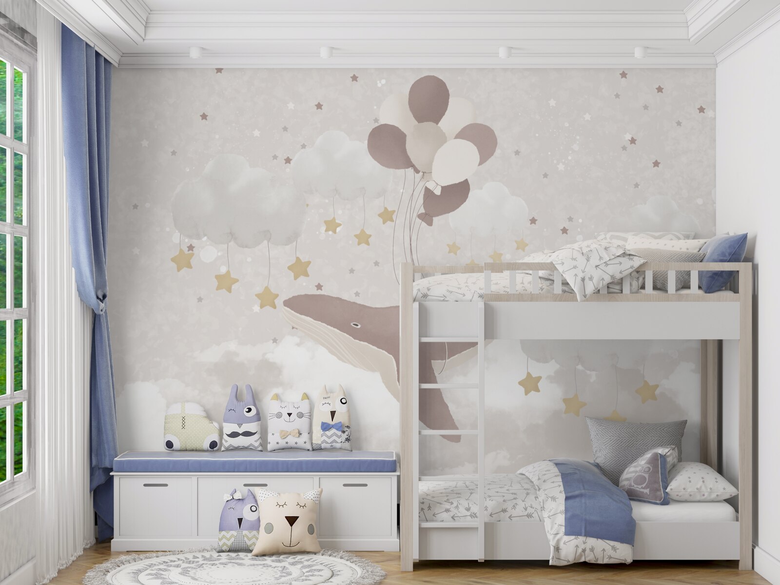 Fototapeta vorvaň pláva na balónoch