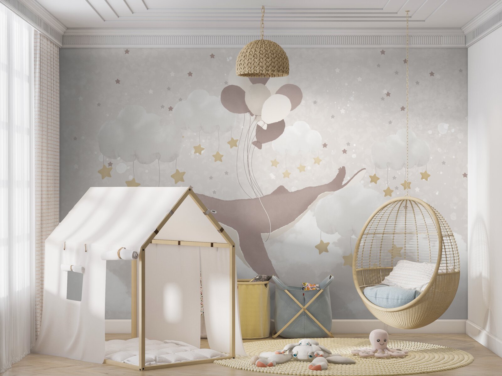 Fototapeta vorvaň pláva na balónoch