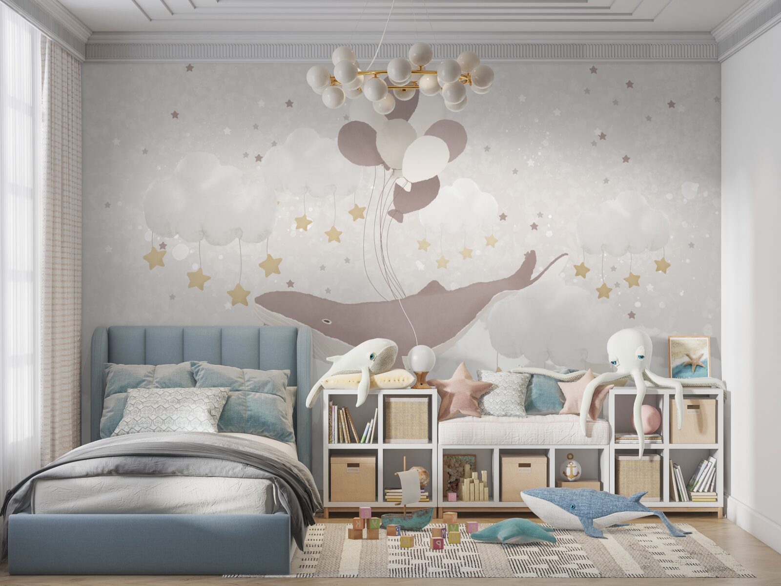 Fototapeta vorvaň pláva na balónoch