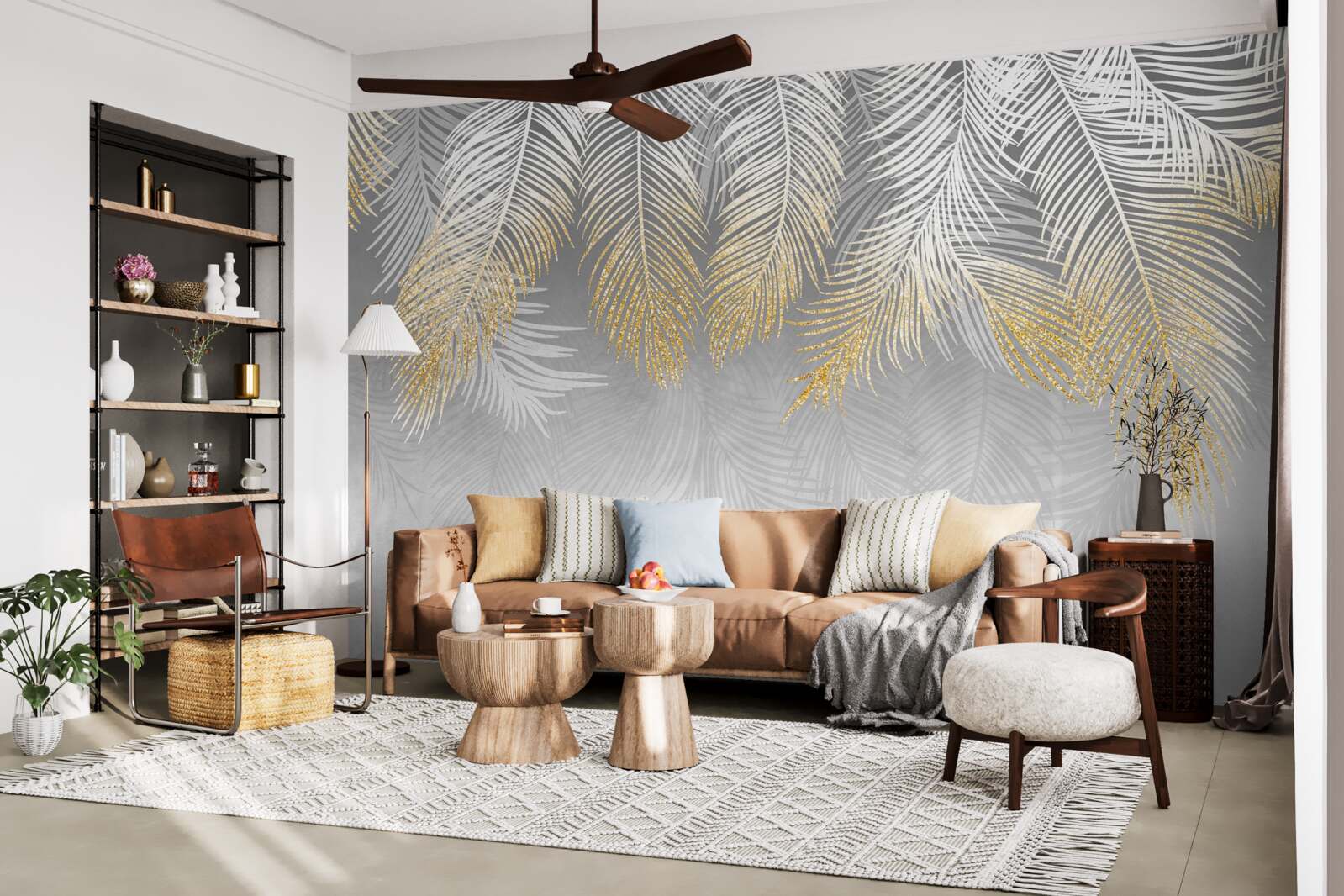 Fototapeta papraď z bieleho zlata