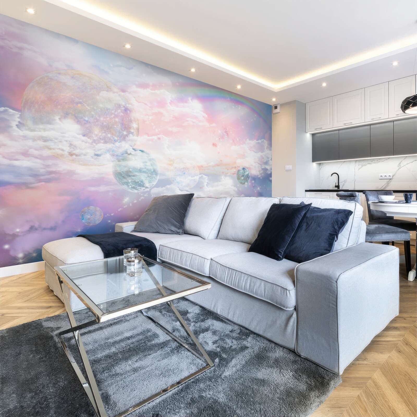 Fototapeta obloha plná romantiky a dúhy