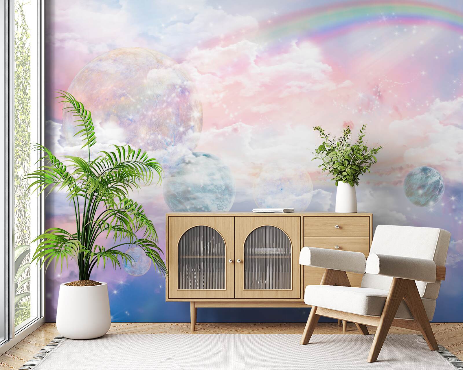 Fototapeta obloha plná romantiky a dúhy