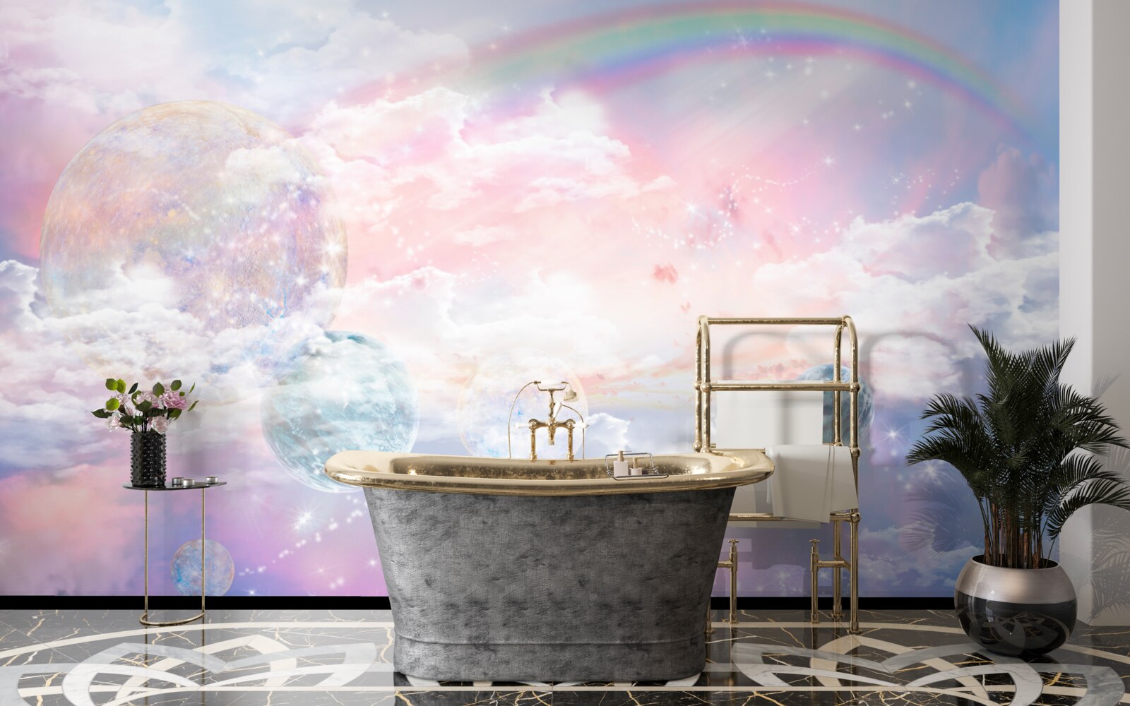 Fototapeta obloha plná romantiky a dúhy