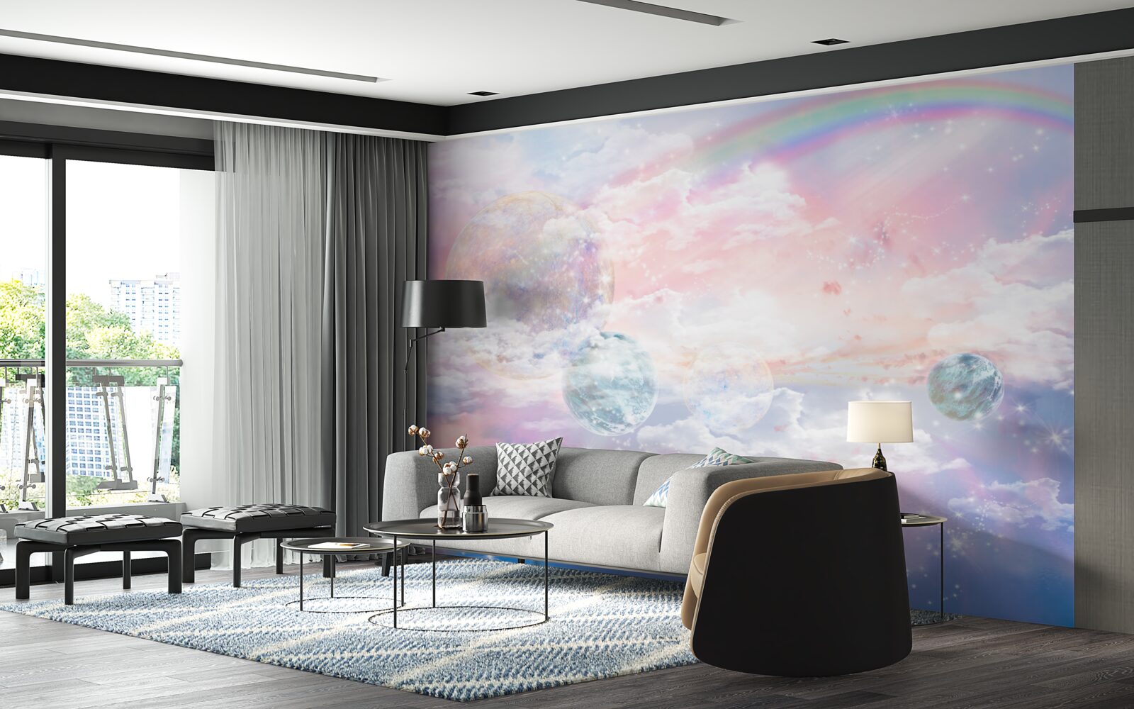 Fototapeta obloha plná romantiky a dúhy