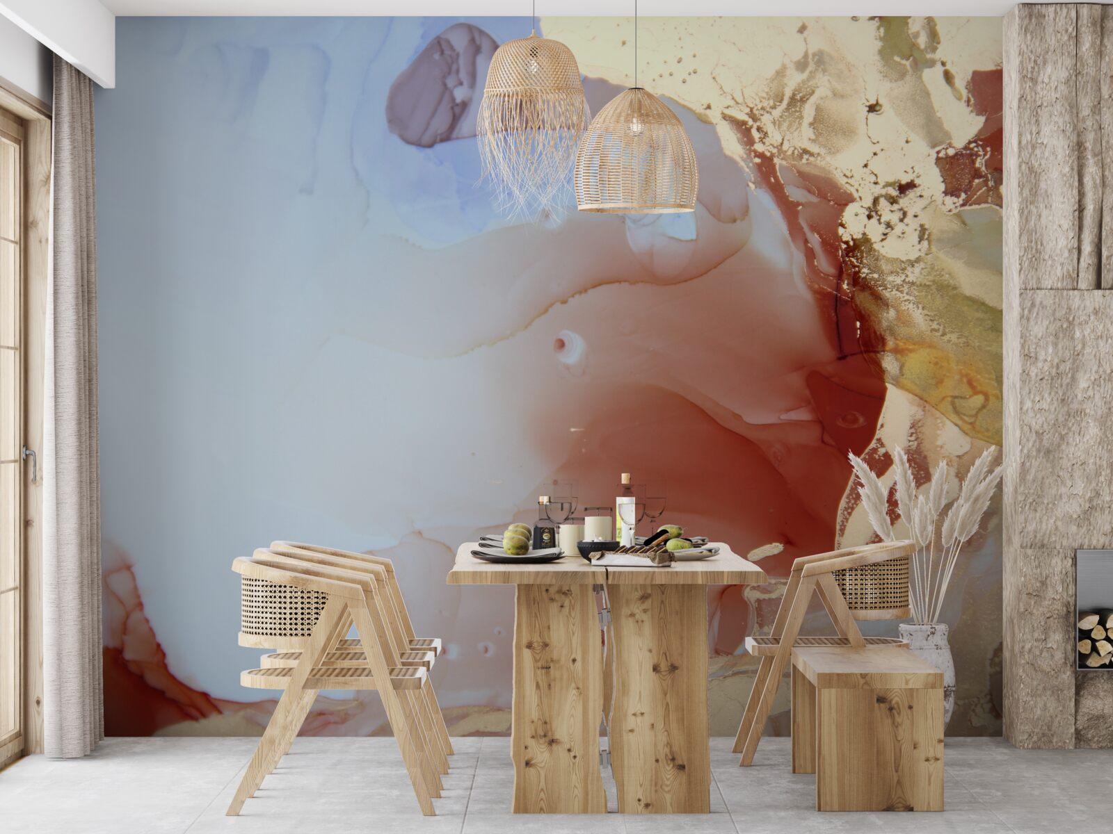 Fototapeta viacfarebné kvapky farby