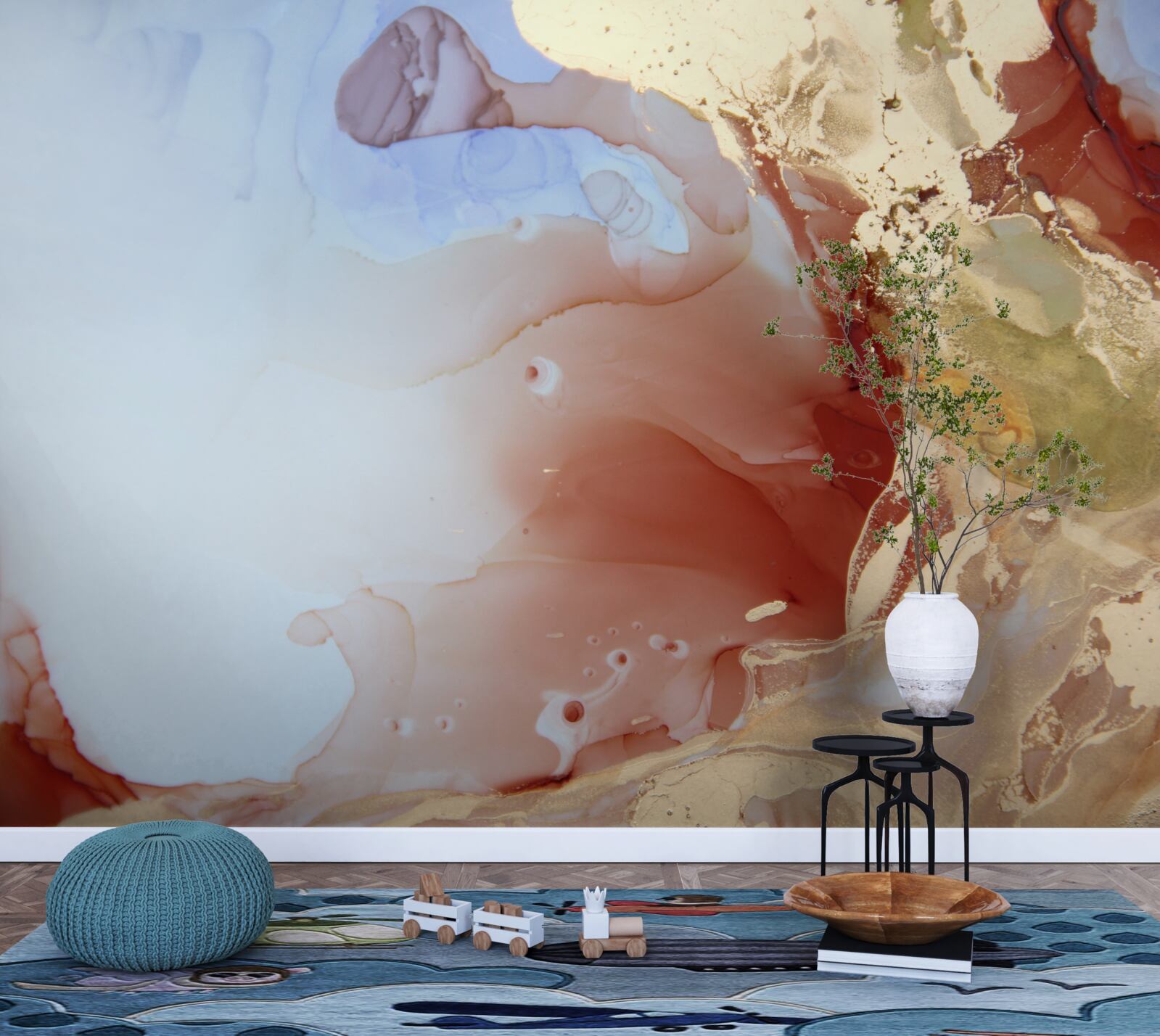 Fototapeta viacfarebné kvapky farby