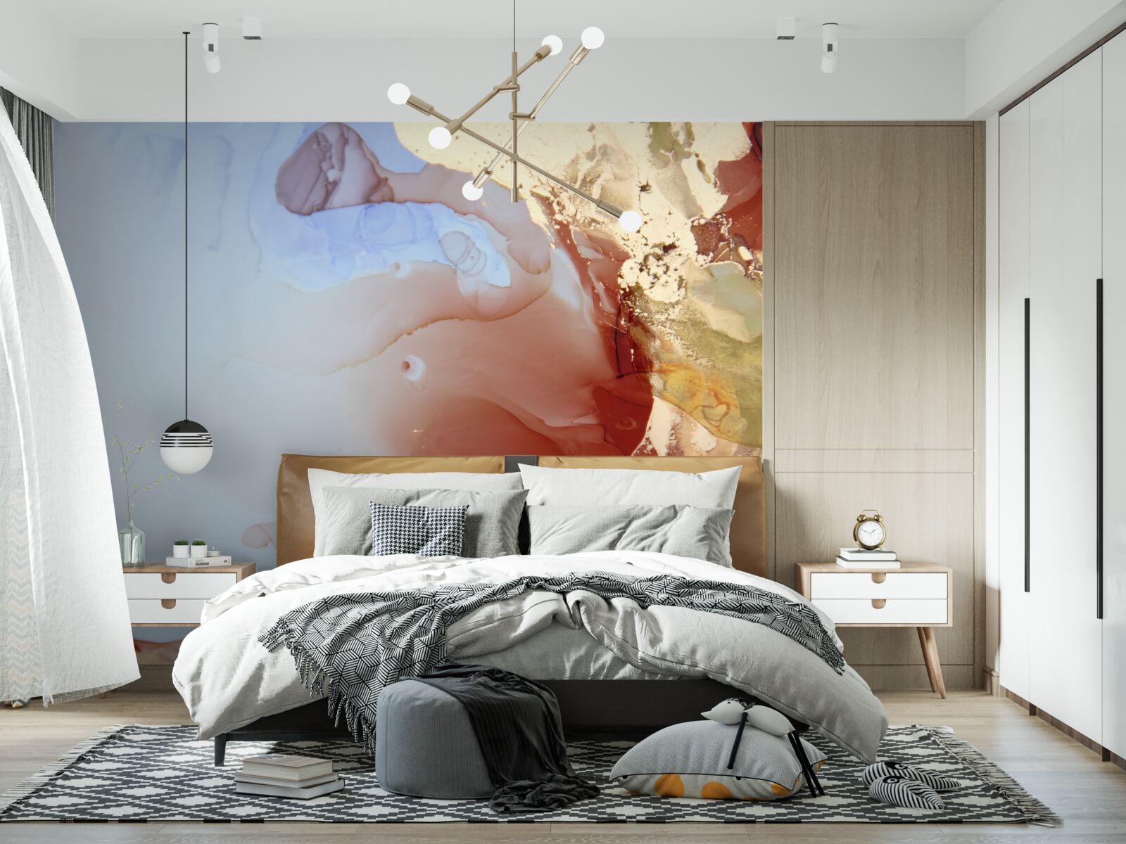 Fototapeta viacfarebné kvapky farby