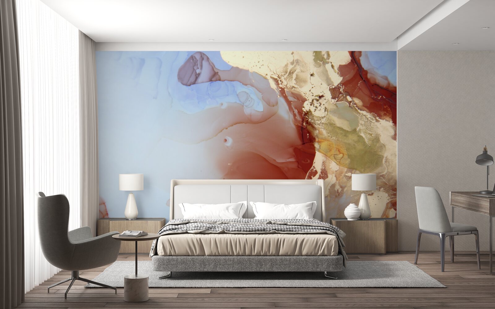 Fototapeta viacfarebné kvapky farby