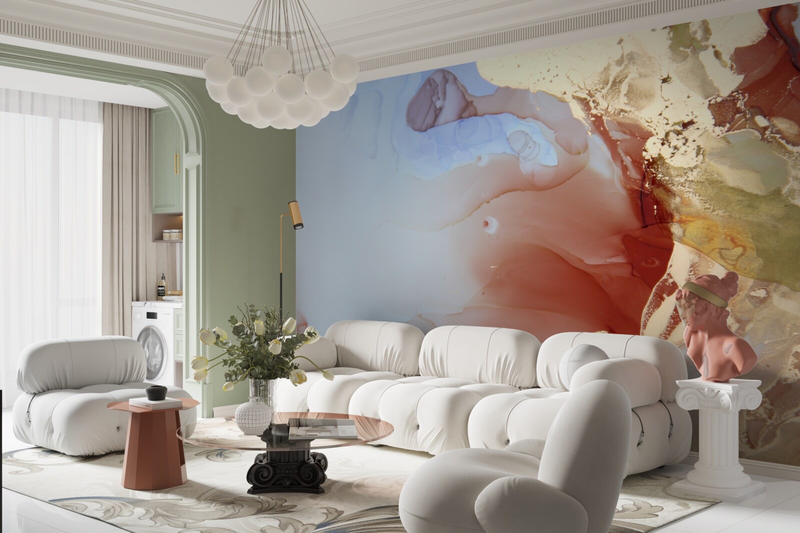 Fototapeta viacfarebné kvapky farby