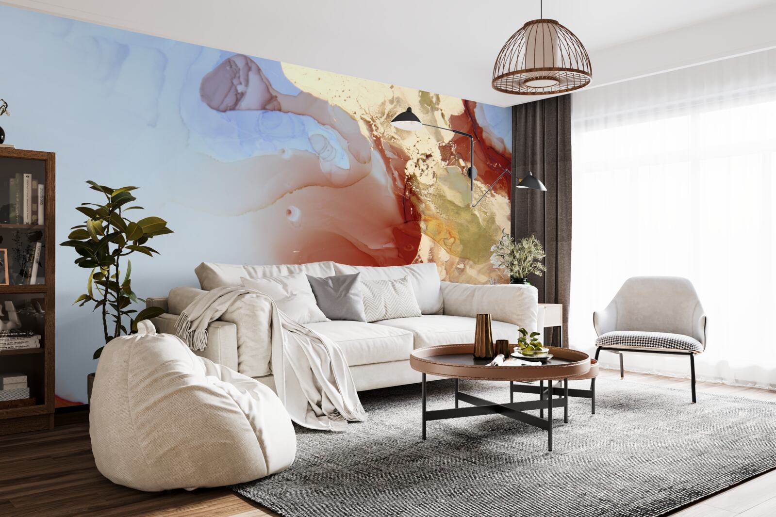 Fototapeta viacfarebné kvapky farby