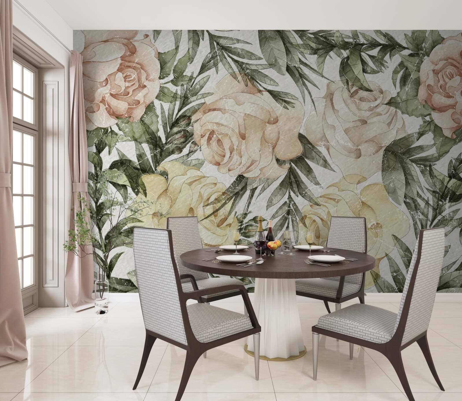 Fototapeta svetlé farebné ruže