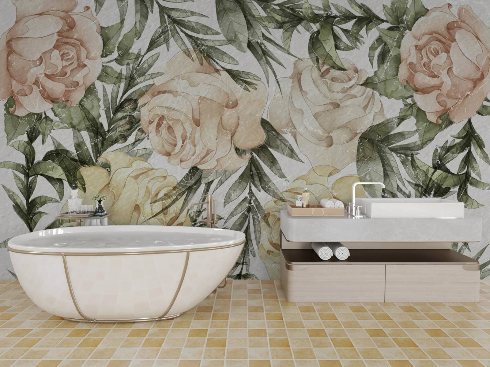 Fototapeta svetlé farebné ruže